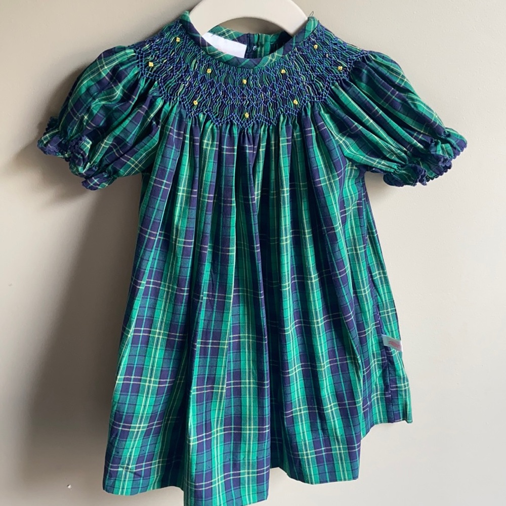 Plaid Smocked 9m Lolly Willy Doodle